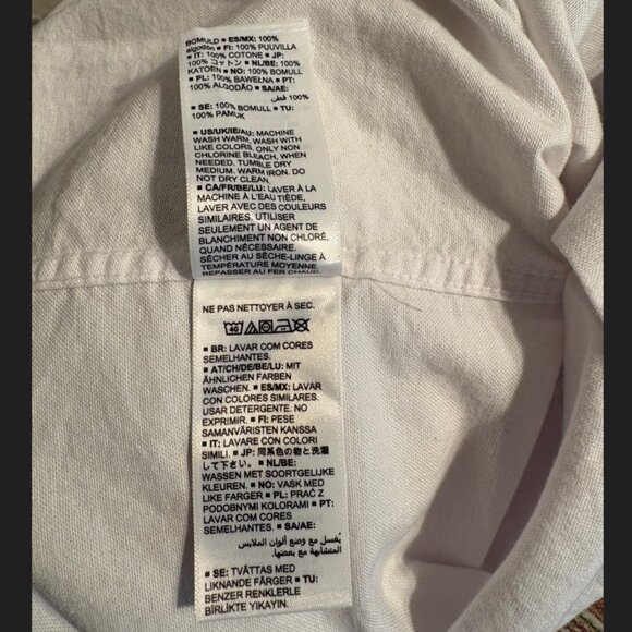 Amazon Essentials White Slim-Fit Long-Sleeve Oxford Shirt Men's Size L - Picture 6 of 6